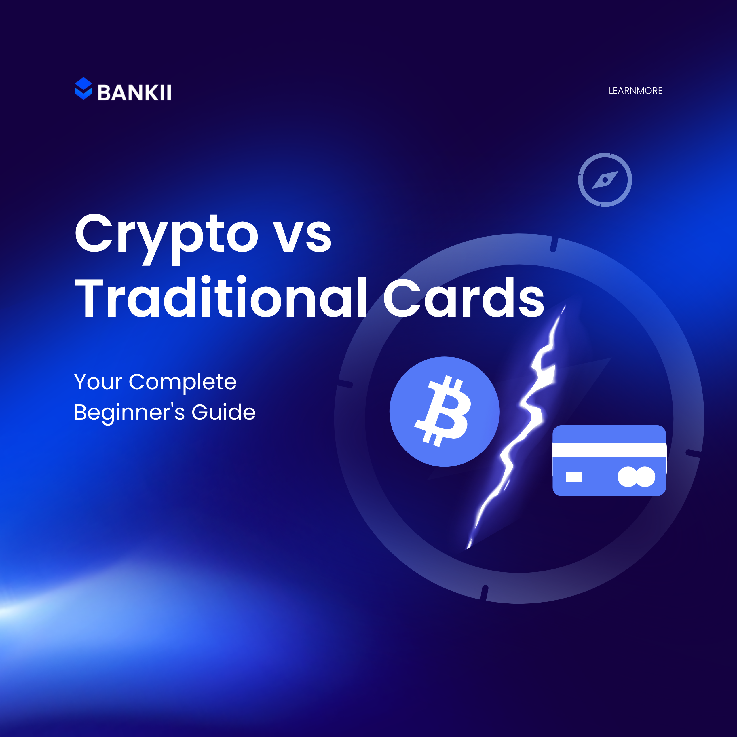 Crypto vs Traditional Cards comparison infographic